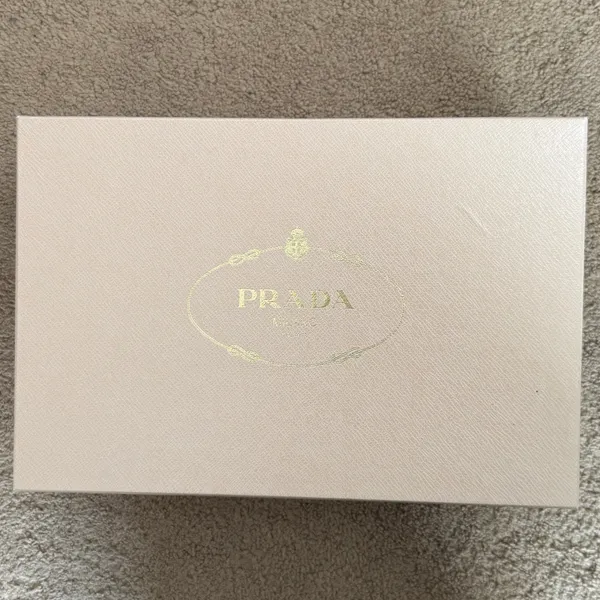 Prada Vintage 2000s Navy Patent Leather Bow D’Orsay Heels Italy 38 New with Box - Image 16