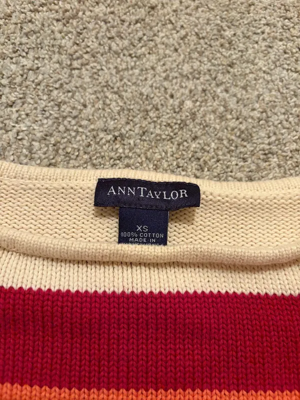 Ann Taylor Women's Multicolor Striped Sweater - Image 3