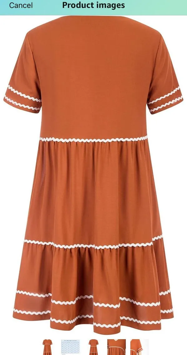 Amazon Brown/Orange Dress - Image 2