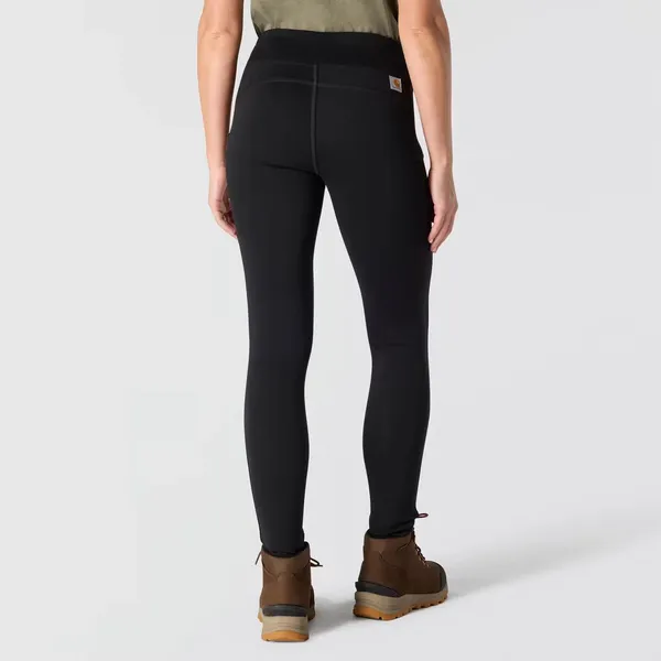 Carhartt Force Lightweight Leggings Women's Medium Black Logo Fitted Stretch - Image 2