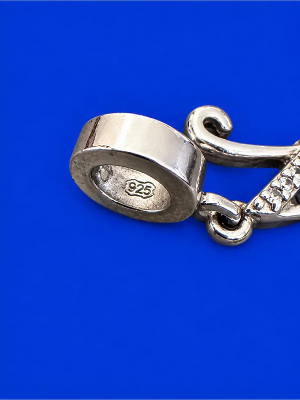 Estate Charm Sterling Silver Initial N Fits Cable Charm Bracelets - Image 4