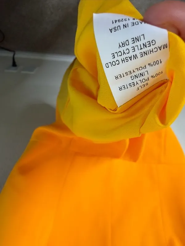 Amanda Uprichard‎ Allora Dress in Koi Yellow Orange Sleeveless Tie Strap Mini L - Image 6
