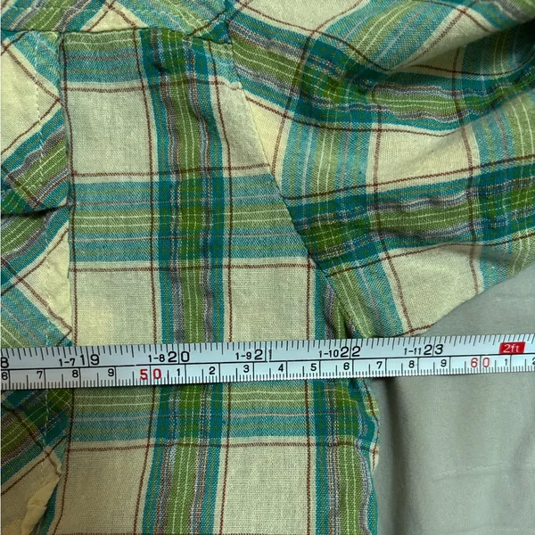 Akaiv Plaid Button Down Shirt - Green and Blue Size‎ Small EUC - Image 5