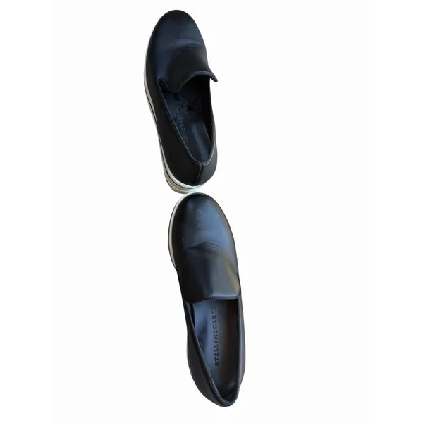 Stella McCartney Black Chunky Platform Loafers Sneaker Wedge Logo Slide 37 $525 - Image 4