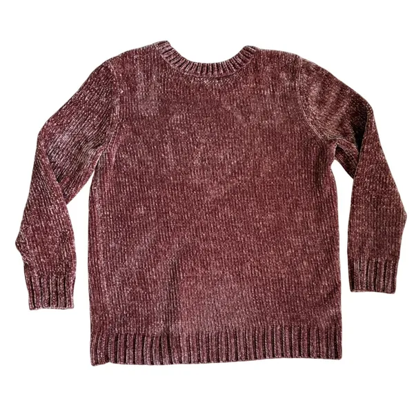 Orvis Womens Mauve Pink Chenille Ribbed Crew‎ Neck Pullover Sweater L - Image 8