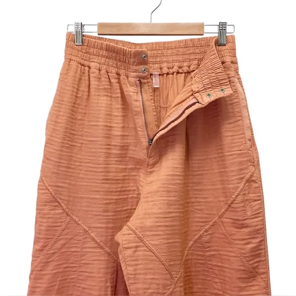 Free People Movement Flipside Textured Pants Sedona Sunrise Size Small Beachy - Image 9