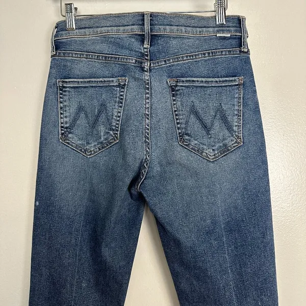 MOTHER The Mid-rise Dazzler Ankle Fray in Wash Going In Circles Size US 28 - Image 9