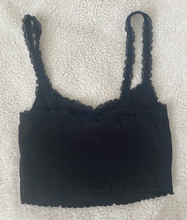 Garage black lace tank top - Image 2