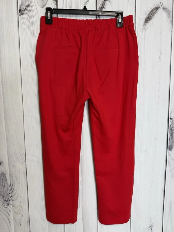 NWT Skies Are Blue Trouser Pants Elastic Waist Red Sz L (34x27) High Rise NEW - Image 4