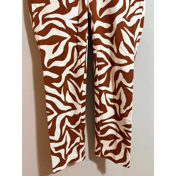 Spanx On the Go‎ Polished Ankle Pockets Pants XS Clay Zebra Stripe Excellent - Image 8