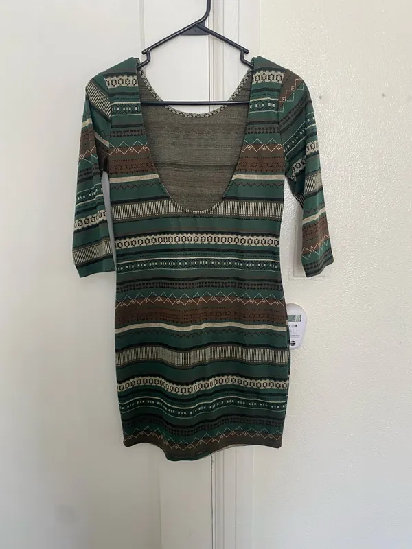 Fitted Patterned mid length dress  - Image 2