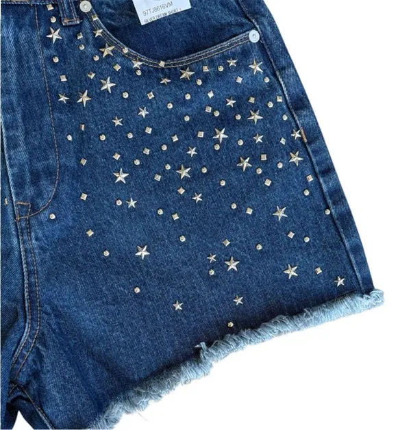 NWT BLANK NYC The Reeve High Rise Silver Dream Denim Shorts Size 28 Retail $98 - Image 4