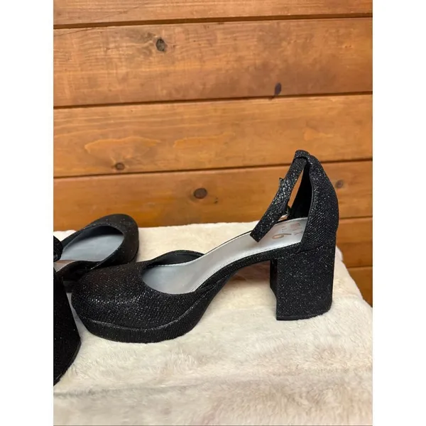 Mix No. 6 Charlotte pumps block heel Black/Silver glitter Sz 6 NWOT - Image 5