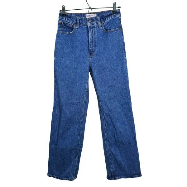 Abercrombie & Fitch The 90s Relaxed Jean High Rise Size 26 Blue Denim Y2K Retro - Image 2