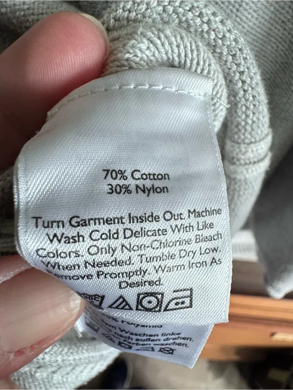 Eddie Bauer Women’s Light Gray V-Neck Pullover Hooded Sweater Size Large - Image 8
