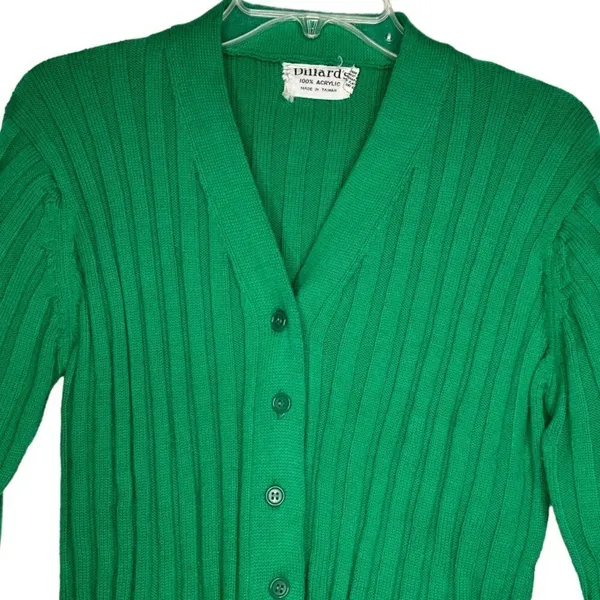 Vintage Dillard’s Green‎ Cardigan Sweater - Image 2