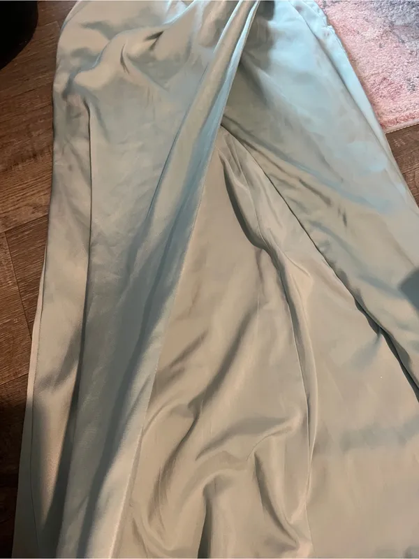 Birdy Grey Catherine Dress - Sage Green (Matte Satin) - Image 8