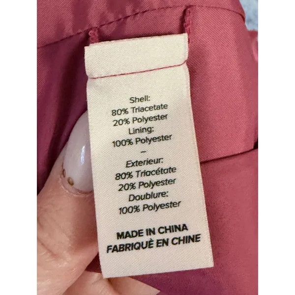 Cinq a Sept Mauve Satin Cropped Jacket Gold Crest Buttons Size 8 - Image 6