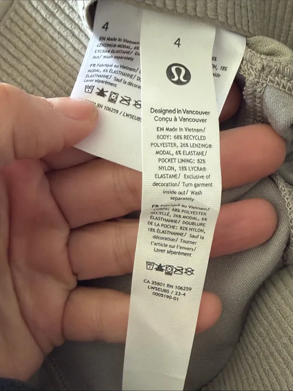 Lululemon Lululemon Brushed Softstreme‎ Ribbed Zip Flared Pant 32.5"size 4 - Image 5
