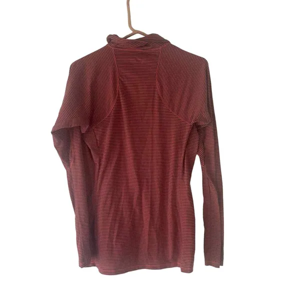 Columbia Women's Size Medium Pink Grey Striped‎ Half Zip Sweater - Image 8