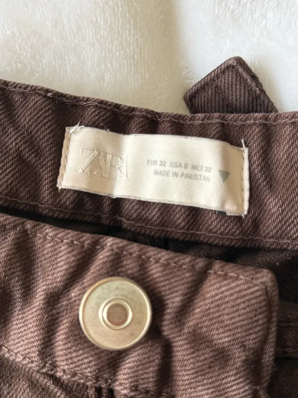 ZARA Brown Jeans High-Rise - Image 5