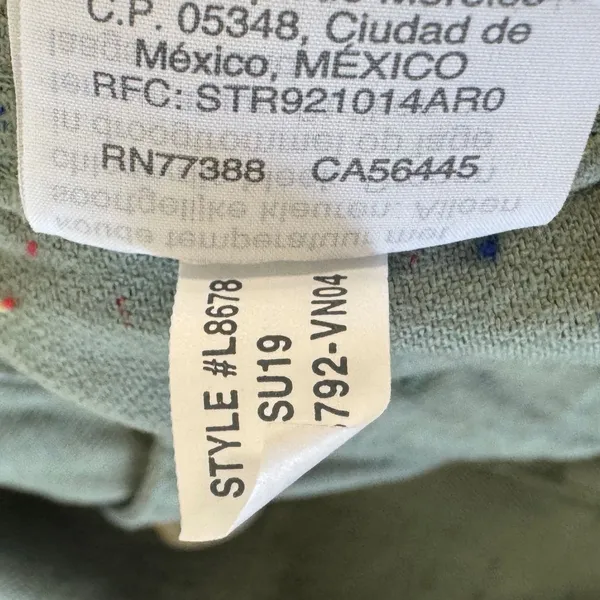 Madewell High Rise Utility Shorts Sage Green Flecked Button Fly L8678 Size 31 - Image 7