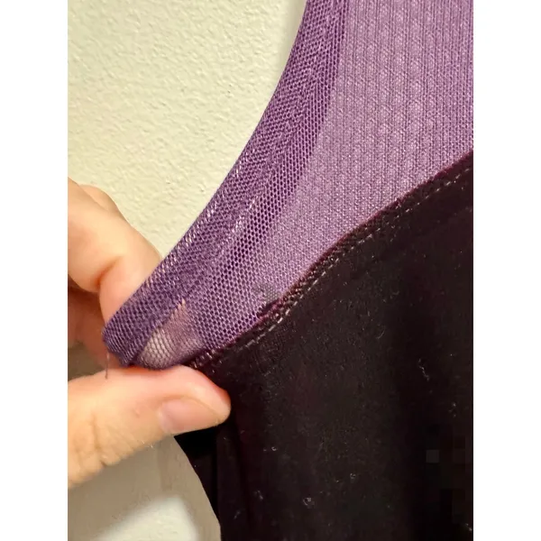 Blondie Nites Vintage 90s Purple Velvet Mesh Cutout Maxi Dress Whimsigoth Goth - Image 7