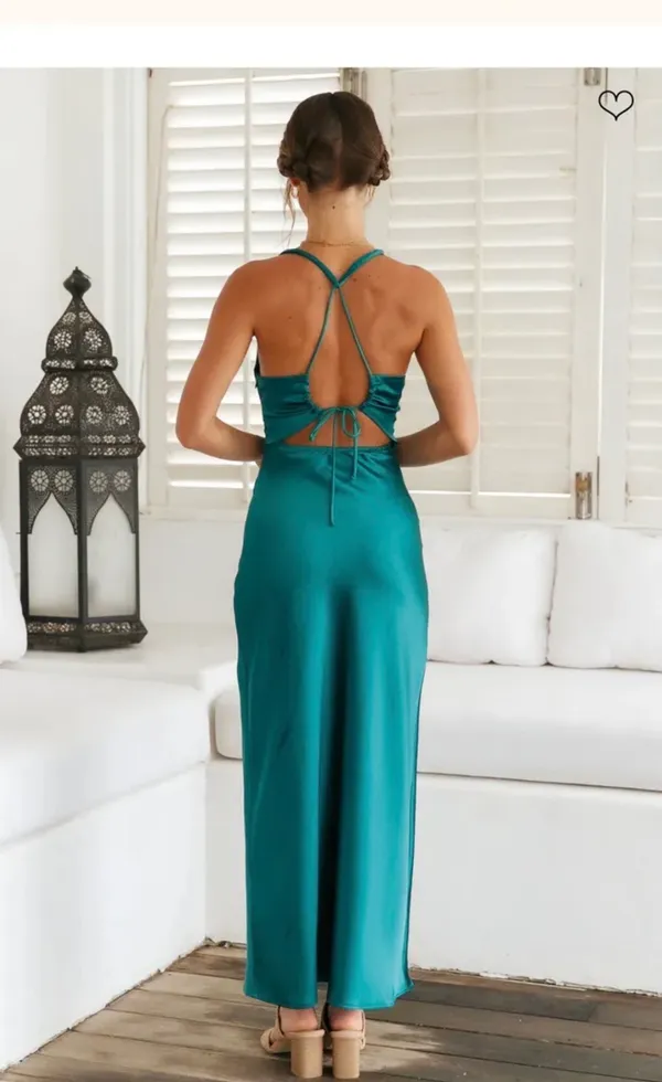 Shareen Teal Formal Dress - Image 2