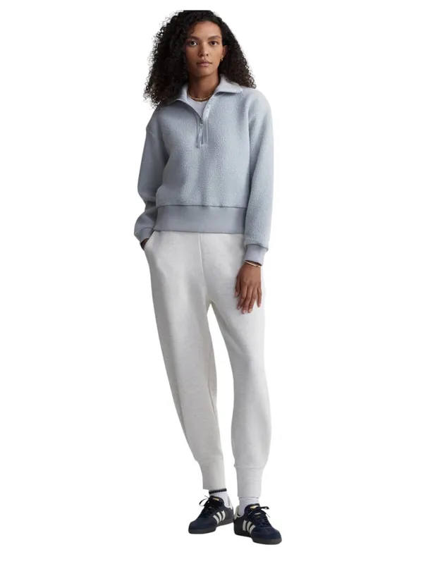 Varley Roselle Half-Zip Fleece Pullover Top Sweatshirt Pearl Blue Size S - Image 15