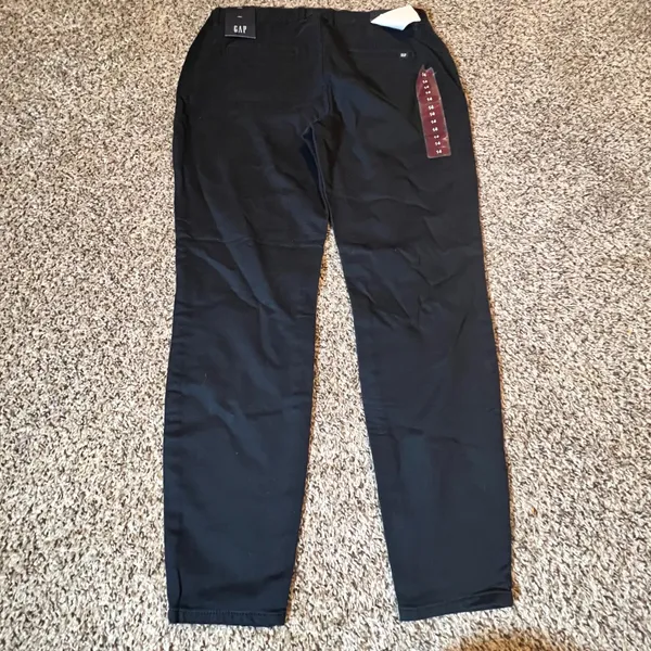 Gap‎ Womens Stretch Skinny Pants Black Cotton Blend Trousers Size 14 QLP1122S - Image 9