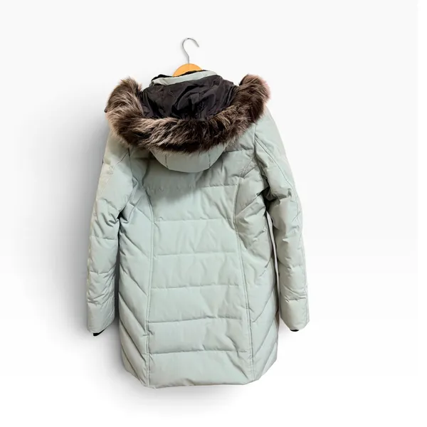 Arctic Expedition Faux Fur Hood Quilted Puffer hydradown Jacket Coat Small P - Image 9
