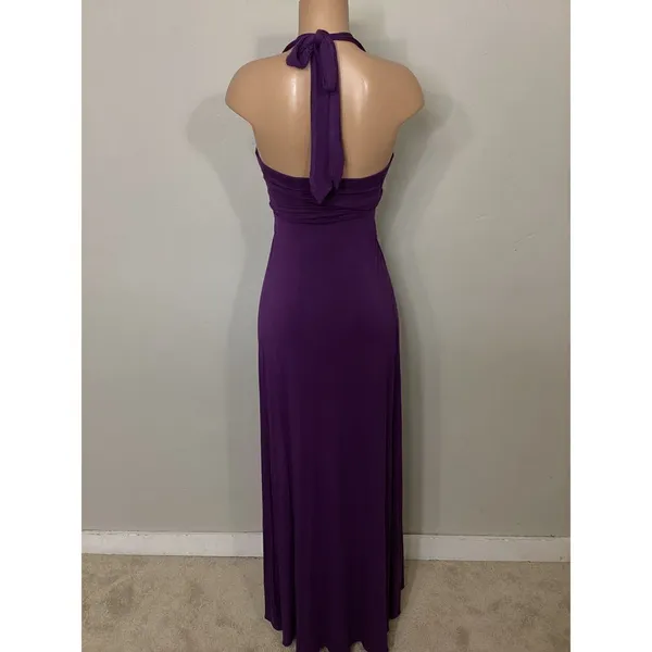 New. SKY purple halter embellished maxi dress. Small. Retails $259 - Image 4