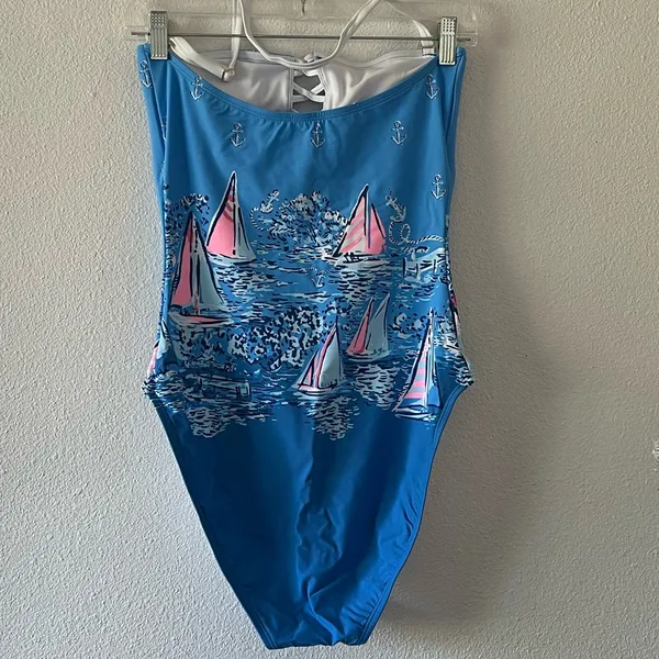 {Lilly Pulitzer} Brand New Novi Strapless One-Piece Swimsuit - Image 9