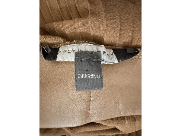 Marc New York Size M Brown Pleated Faux Leather Midi Skirt - Image 10