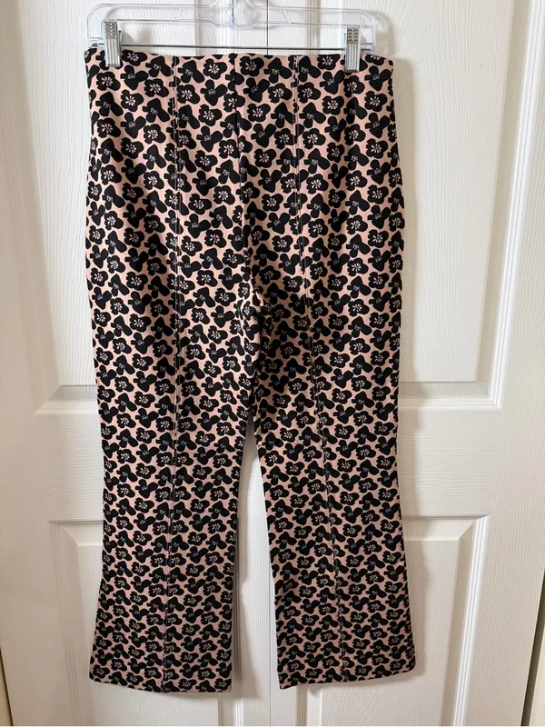 Anthropologie Maeve The Margot Kick-Flare Cropped Trousers Medium - Image 3