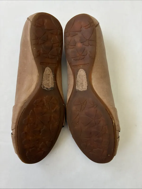 Born Tan Knotted Leather Ballet Flats Size 7 - Image 9