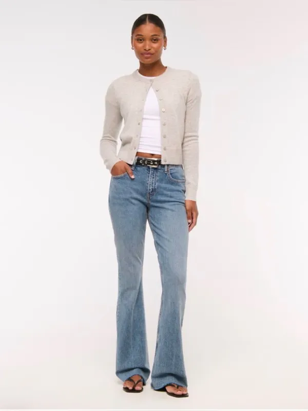 Abercrombie & Fitch Light Blue Bootcut Jeans - Image 2