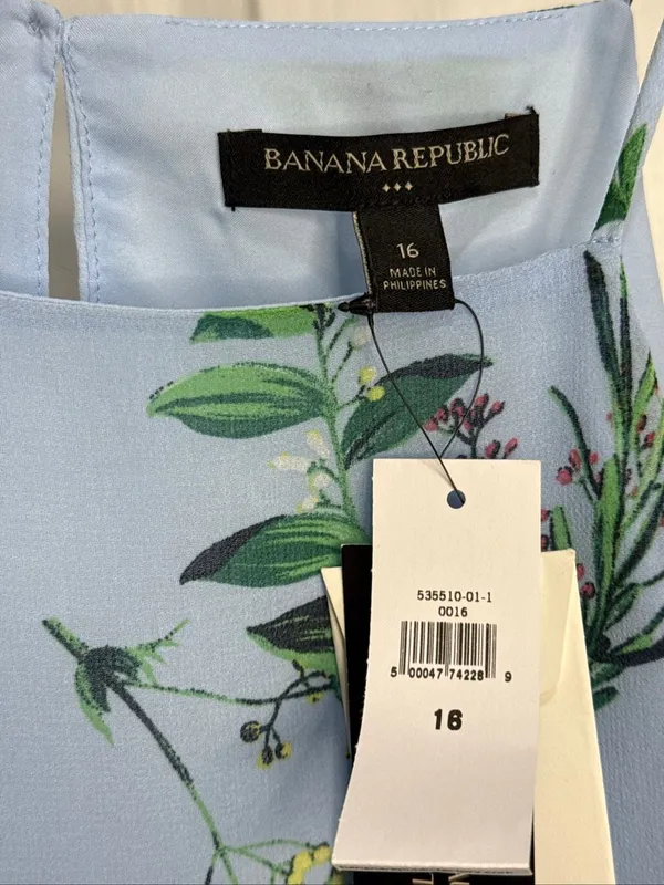 Banana Republic chiffon floral dress size 16 - Image 6