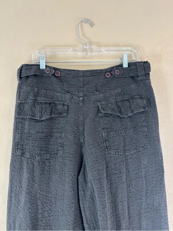 NWOT Free People Thin Line Straight Chino Trousers Cotton Linen Blend sz 10 - Image 6