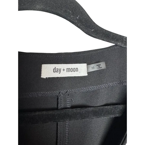 Day + Moon Black Rhinestone Bow V Neck Short‎ Sleeve Mini Dress - Image 4