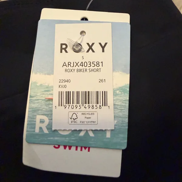 NWT Roxy Tummy Control Swim Boardshorts Beach Volleyball Onyx Black Small - Image 2