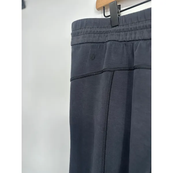 Lululemon Softstreme High Rise Pants Women 12 Grey Wide Straight Leg Lulu Lounge - Image 4