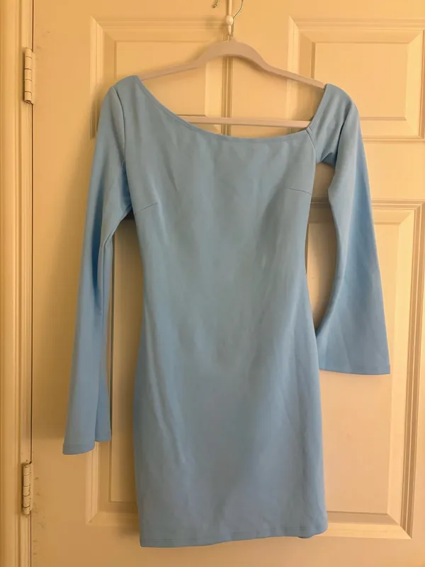 Hello Molly Velvet Moons Mini Dress Light Blue - M - Image 8