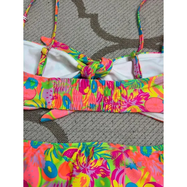 White Fox Copacabana bikini knotted Top Sweet Sunset Twist skirt, size medium - Image 8