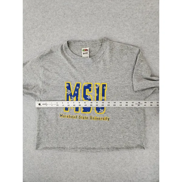 Vintage Morehead‎ State Logo T-shirt Cut Cropped Flowers Women's Size Medium - Image 6