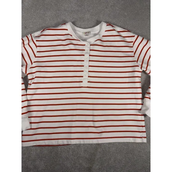 Molly Yeh Women's French Terry‎ Henley Shirt Xl Sweat Shirt - Image 2