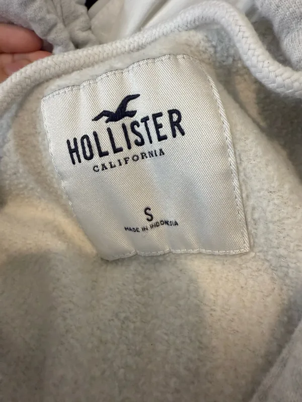 Grey Hollister Zip-Up Hoodie - Image 2