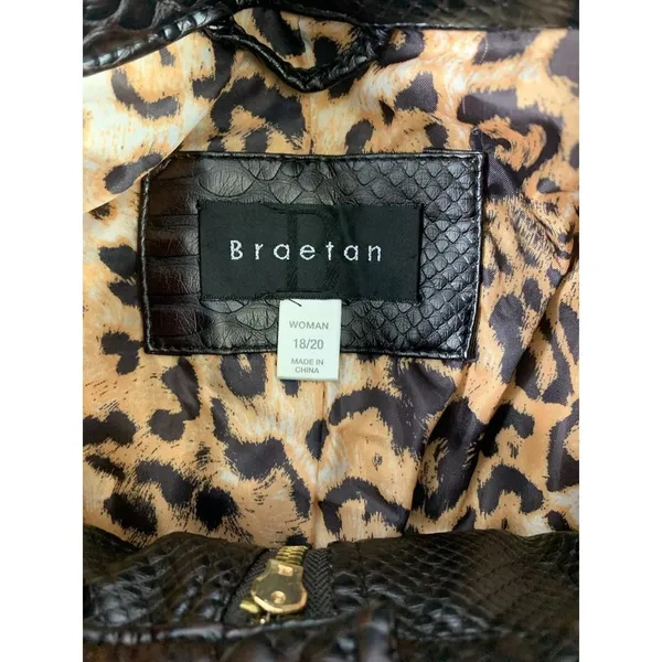 Braetan. Women's Brown Animal Print Jacket - Image 6