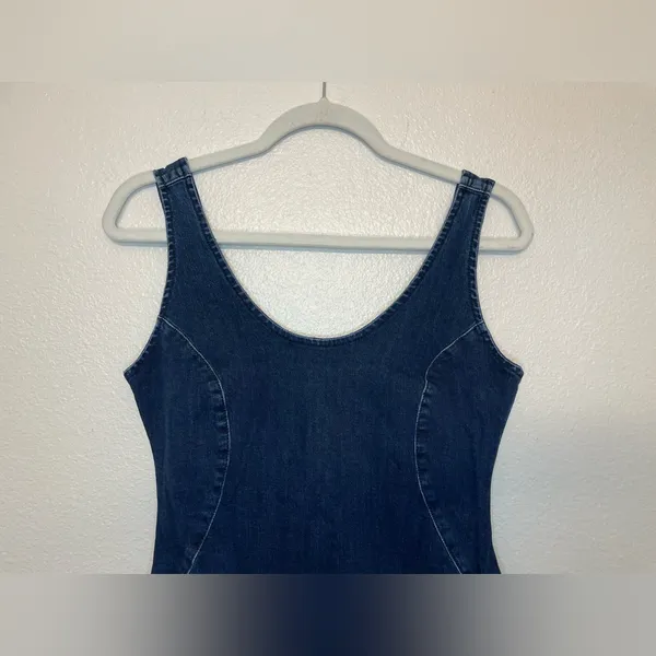 Guess Sofia Dark‎ Blue Denim Mini Dress Size M - Image 6