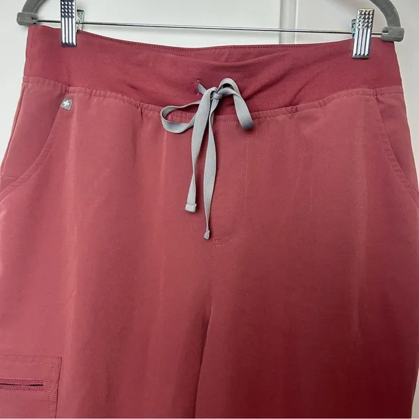 FIGS High Waisted Zamora Jogger style Scrubs in Mauve - Image 4
